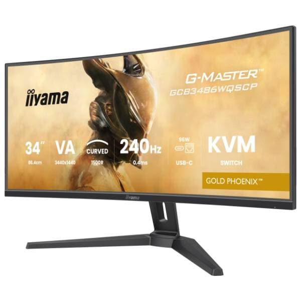 IIYAMA zakrivljeni monitor 34'' VA Gold Phoenix GCB3486WQSCP-B1 6