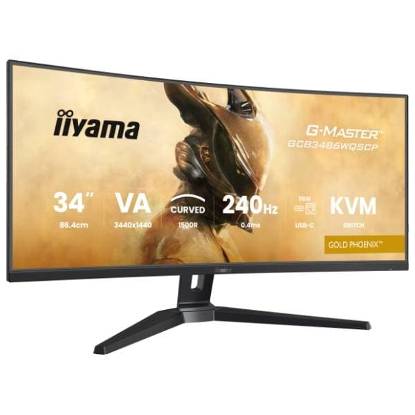 IIYAMA zakrivljeni monitor 34'' VA Gold Phoenix GCB3486WQSCP-B1 5