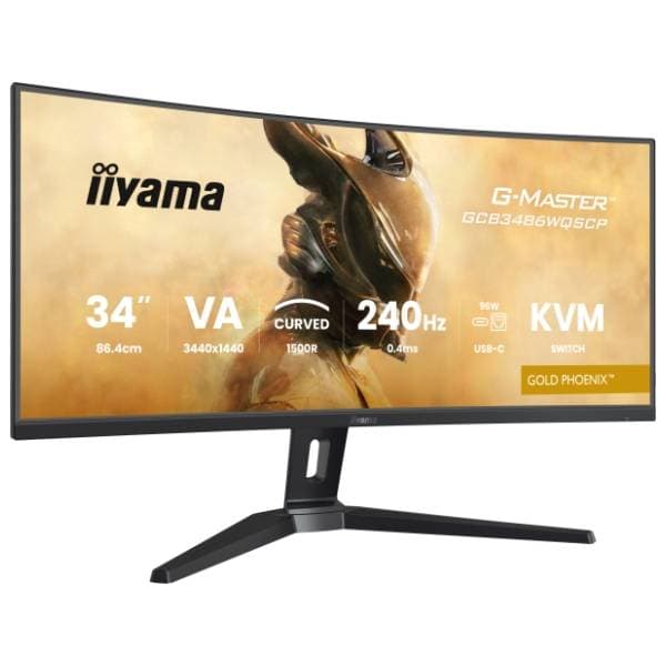 IIYAMA zakrivljeni monitor 34'' VA Gold Phoenix GCB3486WQSCP-B1 8