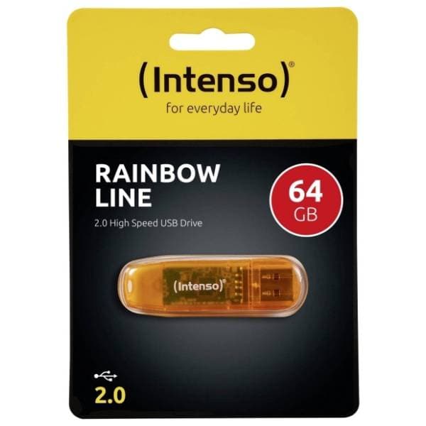 INTENSO USB flash memorija 64GB Rainbow Line narandžasta 2