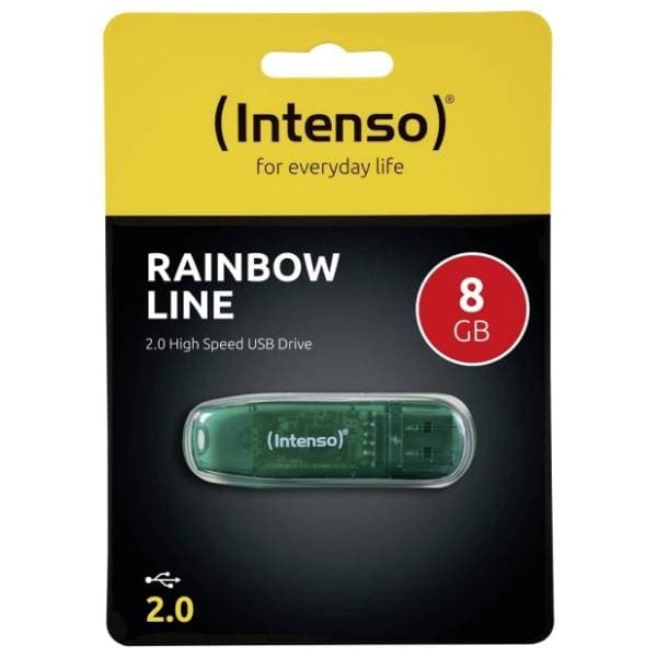 INTENSO USB flash memorija 8GB Rainbow Line zelena 3