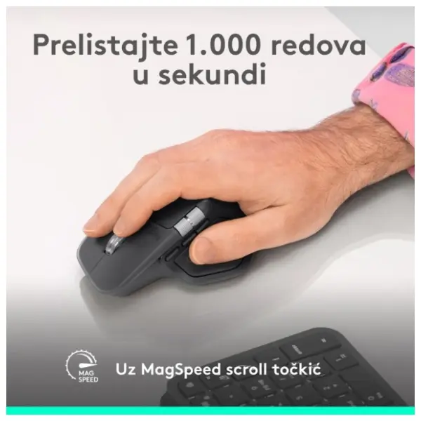 LOGITECH bežični miš MX Master 4 Pale Gray 9