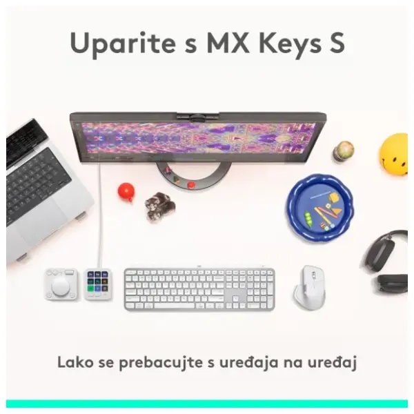 LOGITECH bežični miš MX Master 4 Pale Gray 6