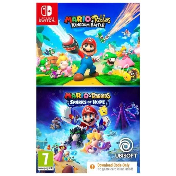 SWITCH Mario and Rabbids : Kingdom Battle and Spark of Hope (Code in a box) 0