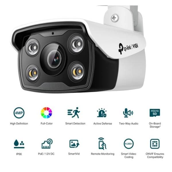 TP-LINK VIGI C340(2.8mm)(UN) 4MP Outdoor Full-Color IP kamera 1