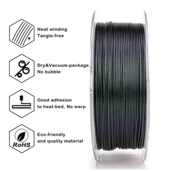 ZIRO Chameleon PLA 1,75 mm Fir Green Luster 3D filament 3