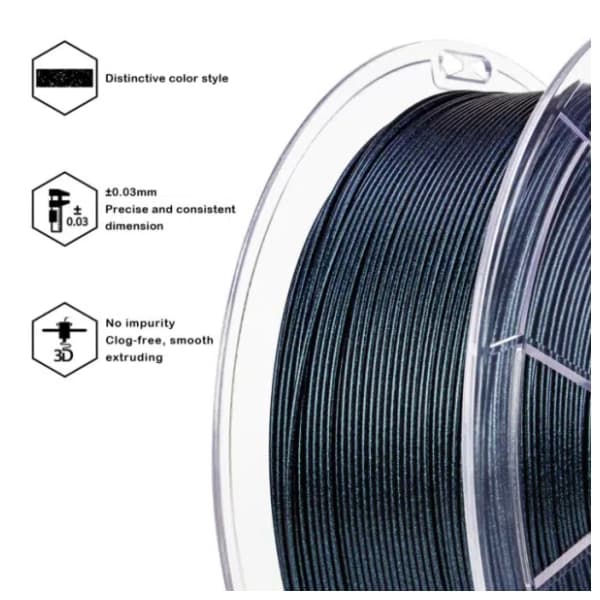ZIRO Chameleon PLA 1,75 mm Moonlit Teal Luster 3D filament 3