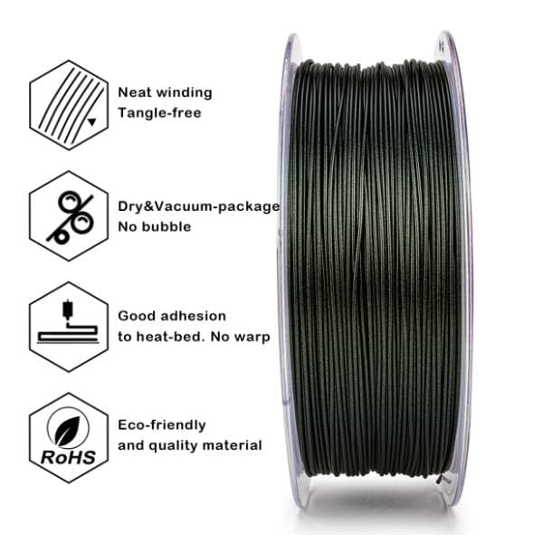 ZIRO Chameleon PLA 1,75 mm Moss Green Luster 3D filament 3
