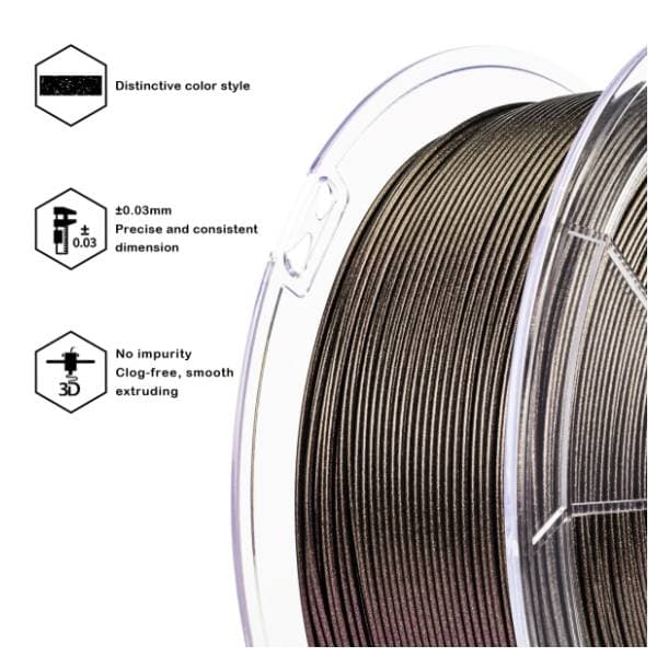 ZIRO Chameleon PLA 1,75 mm Scarlet Gold Luster 3D filament 3