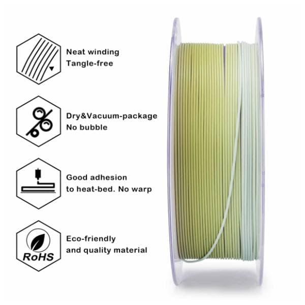 ZIRO Fast Gradient Matte PLA 1,75 mm Dawn Whisper 3D filament 2