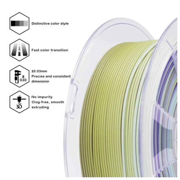 ZIRO Fast Gradient Matte PLA 1,75 mm Dawn Whisper 3D filament 3
