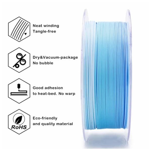 ZIRO Fast Gradient Matte PLA 1,75 mm Glacier 3D filament 2