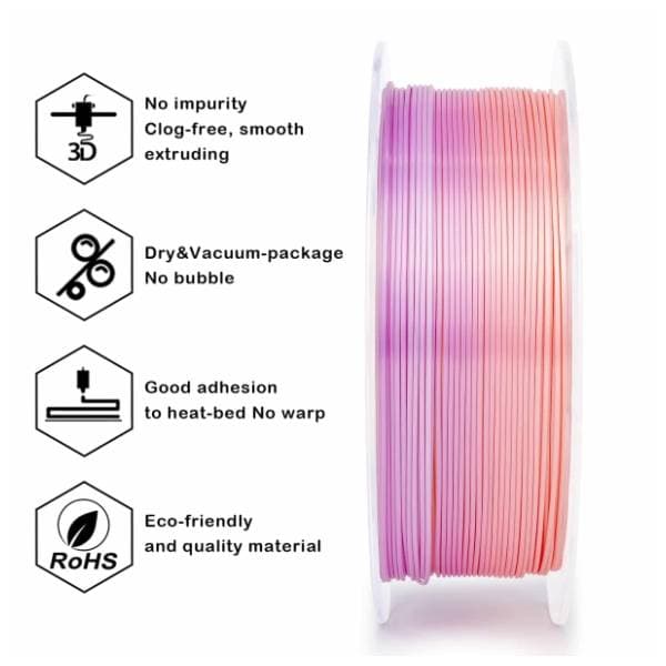 ZIRO Fast Gradient Silk PLA 1,75 mm Sweet 3D filament 2