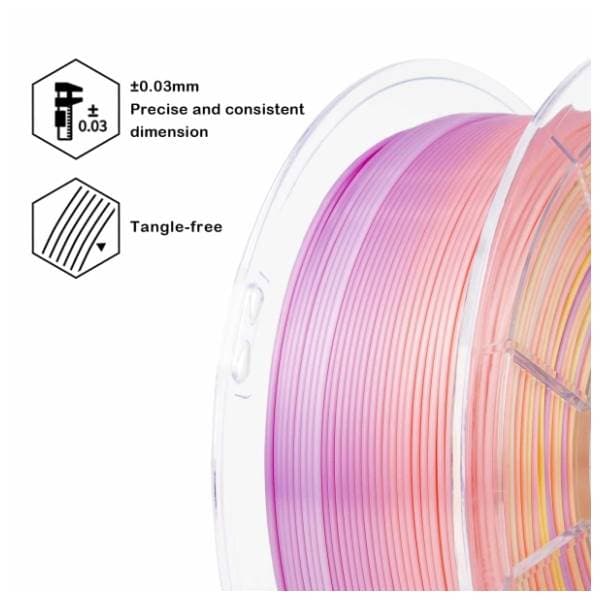 ZIRO Fast Gradient Silk PLA 1,75 mm Sweet 3D filament 3