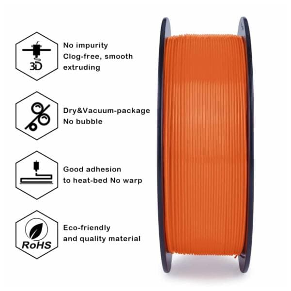 ZIRO Fluorescence PLA 1,75 mm Fluo Orange 3D filament 3