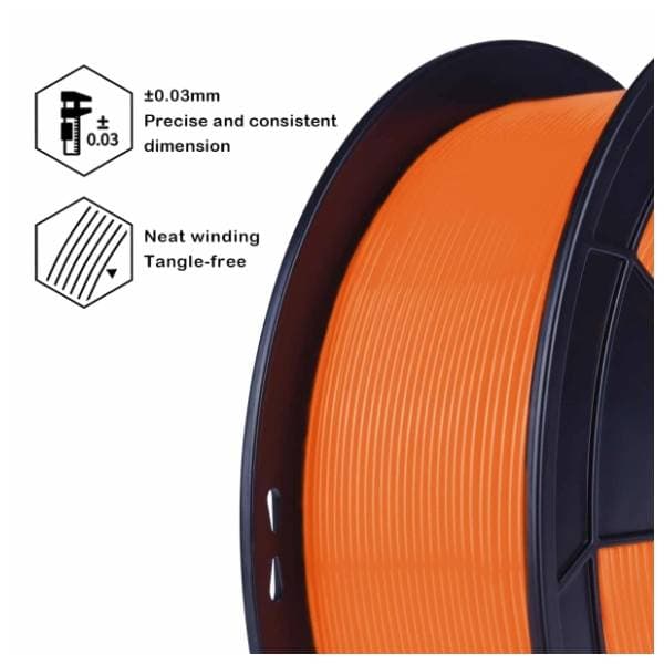 ZIRO Fluorescence PLA 1,75 mm Fluo Orange 3D filament 2