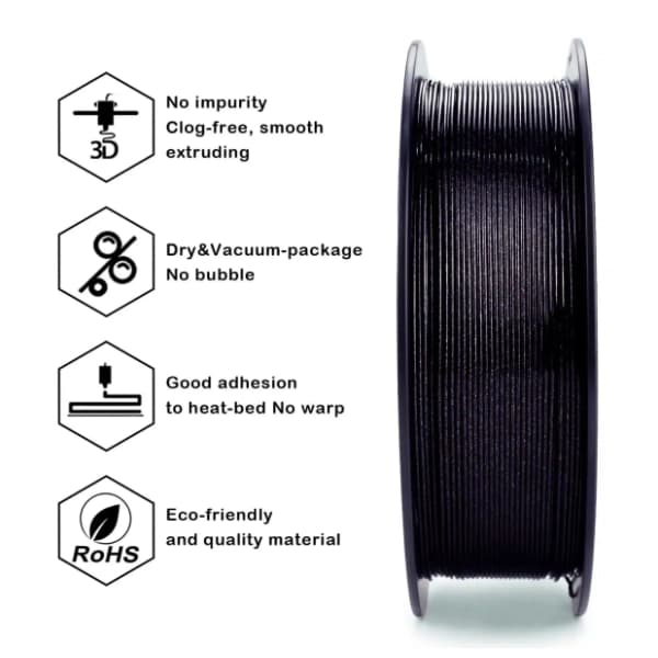 ZIRO Glitter Diamond PLA 1,75 mm Black 3D filament 2