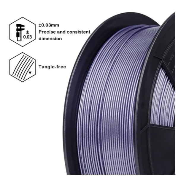 ZIRO Glitter Diamond PLA 1,75 mm Lavender 3D filament 2