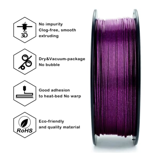 ZIRO Glitter Diamond PLA 1,75 mm Purple 3D filament 2
