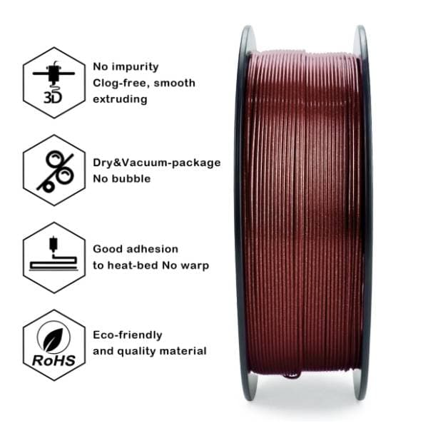 ZIRO Glitter Diamond PLA 1,75 mm Red 3D filament 3