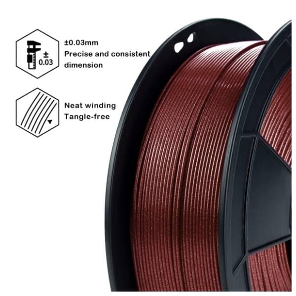 ZIRO Glitter Diamond PLA 1,75 mm Red 3D filament 2