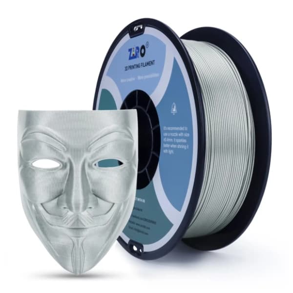 ZIRO Glitter Diamond PLA 1,75 mm Silver 3D filament 0