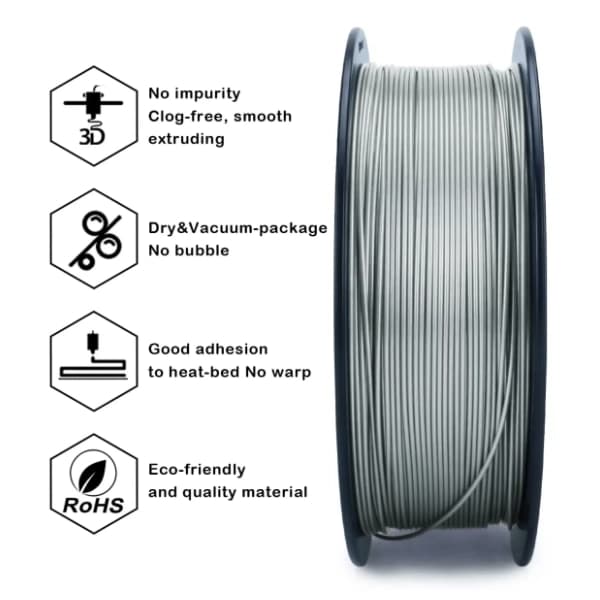 ZIRO Glitter Diamond PLA 1,75 mm Silver 3D filament 2