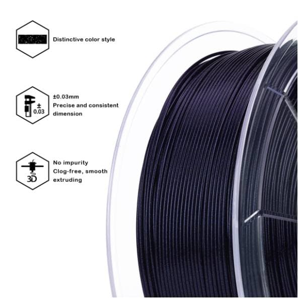 ZIRO Glitter Firefly PLA 1,75 mm Deepsea Blue 3D filament 2