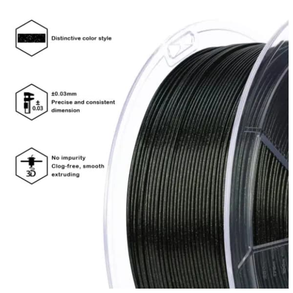 ZIRO Glitter Firefly PLA 1,75 mm Fairy Green 3D filament 2