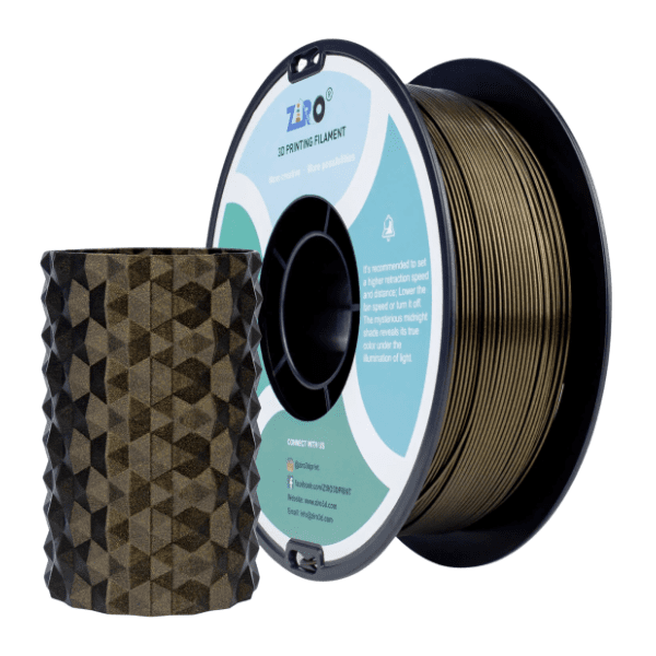 ZIRO Glitter Mystical PLA 1,75 mm Midnight Gold 3D filament 0