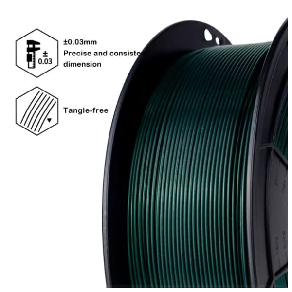 ZIRO Glitter Mystical PLA 1,75 mm Midnight Green 3D filament 3