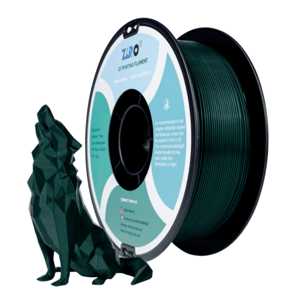 ZIRO Glitter Mystical PLA 1,75 mm Midnight Green 3D filament 0