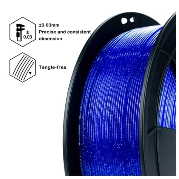 ZIRO Glitter Twinkling PLA 1,75 mm Starry Blue 3D filament 2