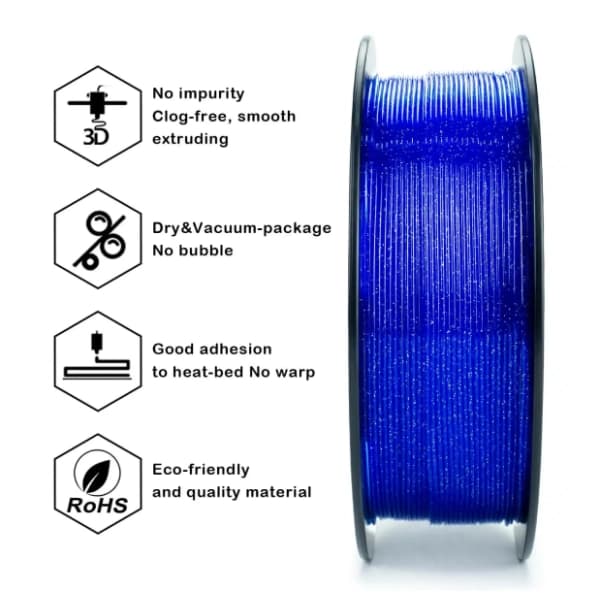 ZIRO Glitter Twinkling PLA 1,75 mm Starry Blue 3D filament 3