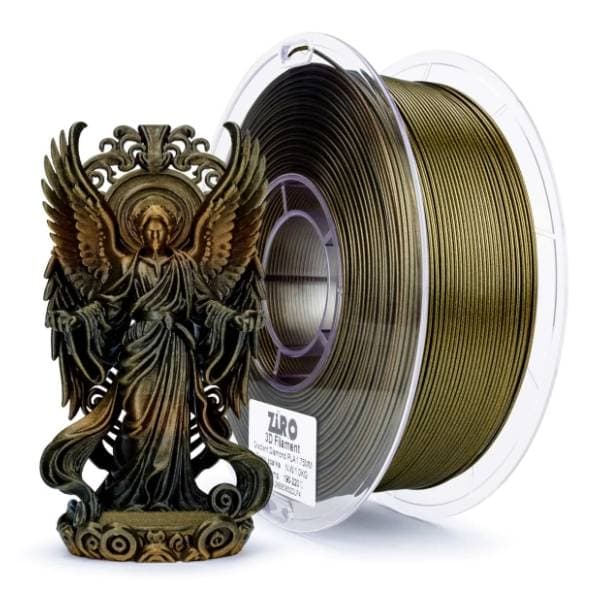 ZIRO Gradient Diamond PLA 1.75 mm Brass Sparkle 3D filament 0