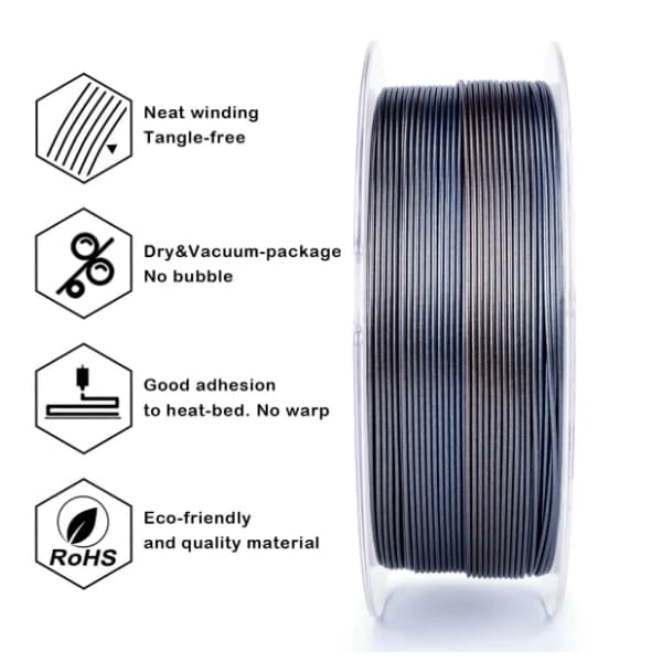 ZIRO Gradient Diamond PLA 1,75 mm Iron Sparkle 3D filament 3