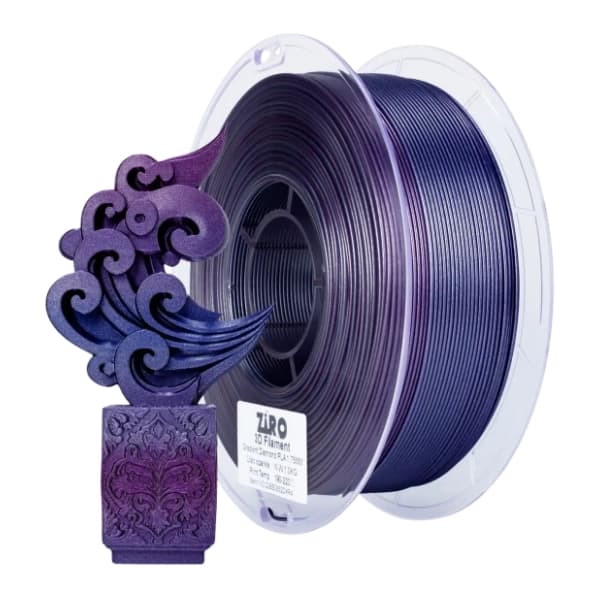 ZIRO Gradient Diamond PLA 1,75 mm Lilac Sparkle 3D filament 0