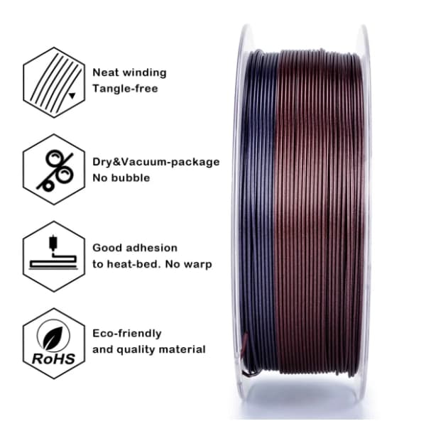 ZIRO Gradient Diamond PLA 1,75 mm Stardust Sparkle 3D filament 3