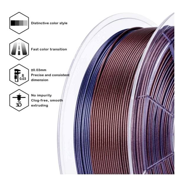 ZIRO Gradient Diamond PLA 1,75 mm Stardust Sparkle 3D filament 2