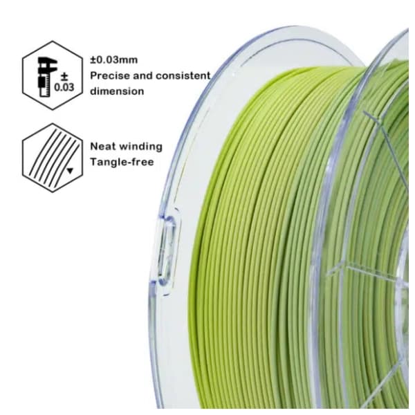 ZIRO Gradient Matte PLA 1,75 mm Matcha 3D filament 2