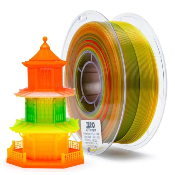 ZIRO Gradient Translucent PLA 1,75 mm Crystal Nectar 3D filament 0