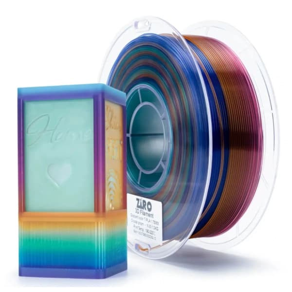 ZIRO Gradient Translucent PLA 1,75 mm Crystal Prism 3D filament 0
