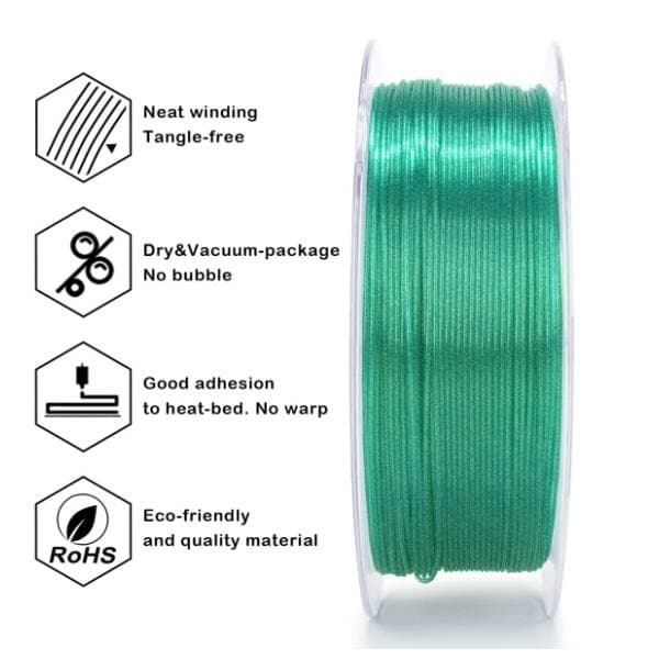 ZIRO Iridescent PLA 1,75 mm Lake Green 3D filament 3