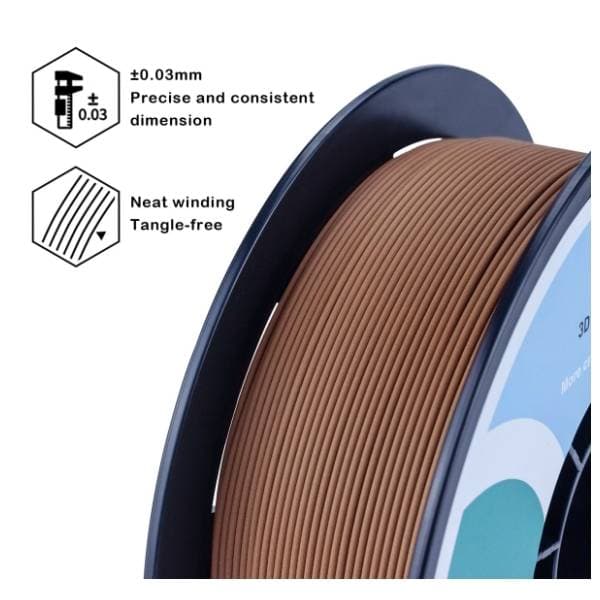ZIRO Matte PLA 1,75 mm Chocolate 3D filament 2