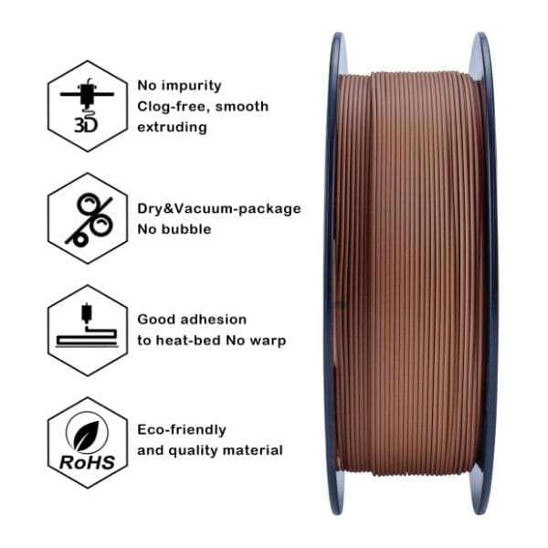 ZIRO Matte PLA 1,75 mm Chocolate 3D filament 3