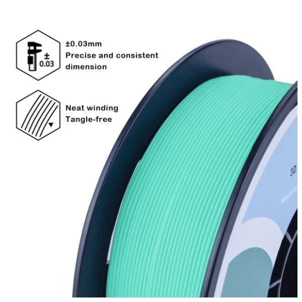 ZIRO Matte PLA 1,75 mm Cyan 3D filament 2