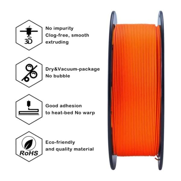 ZIRO Matte PLA 1,75 mm Orange 3D filament 2