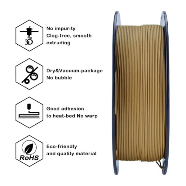 ZIRO Matte PLA 1,75 mm Wood 3D filament 2