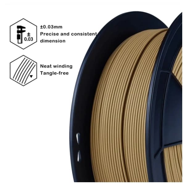 ZIRO Matte PLA 1,75 mm Wood 3D filament 3