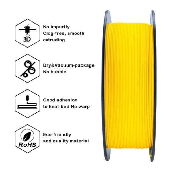 ZIRO Matte PLA 1,75 mm Yellow 3D filament 3